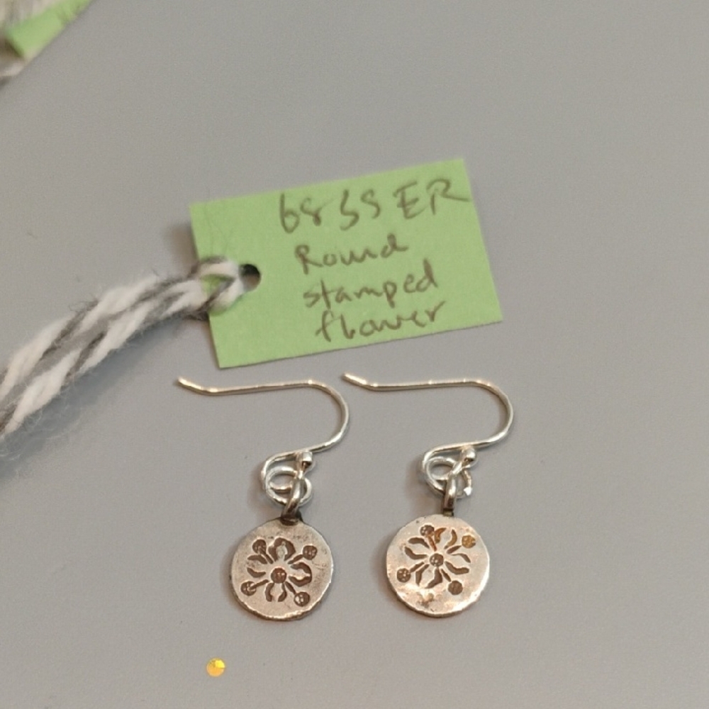Sterling Silver Floral Earrings